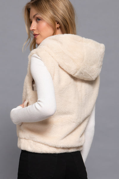 Amber Hoodie Faux Fur Vest