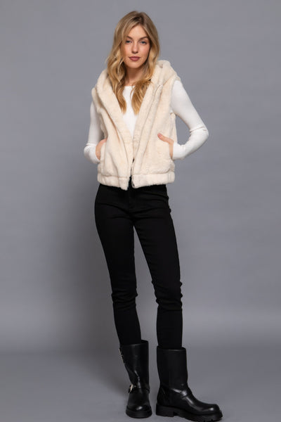 Amber Hoodie Faux Fur Vest