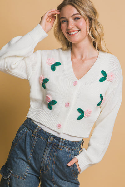 flower cardigan