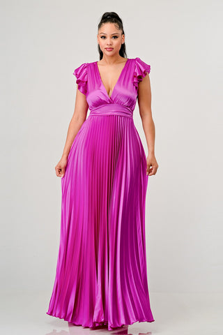 Caroline Satin Maxi Dress