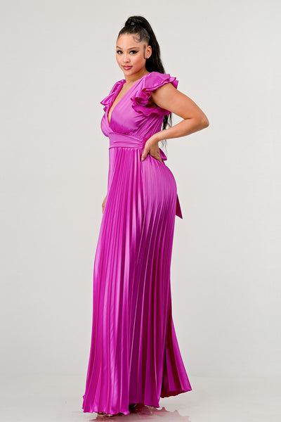 Caroline Satin Maxi Dress