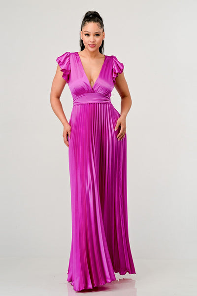 Caroline Satin Maxi Dress