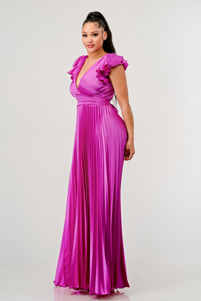 Caroline Satin Maxi Dress