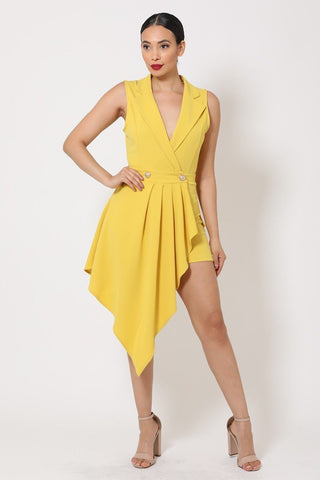 Silvia Mustard Romper