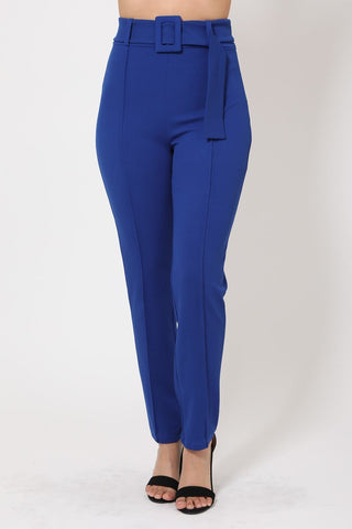 Kiara Royal Blue Belt Pant