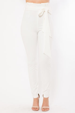 Marlene White Skinny Pants