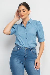 Ana Denim Shirt Top