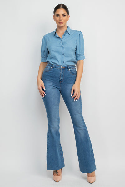 Ana Denim Shirt Top