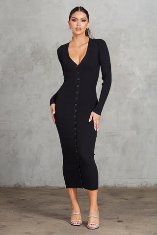 Ribbed Midi Dress