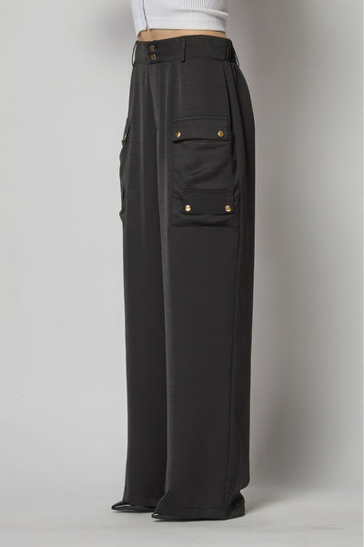 Vanesa Satin Cargo Pant