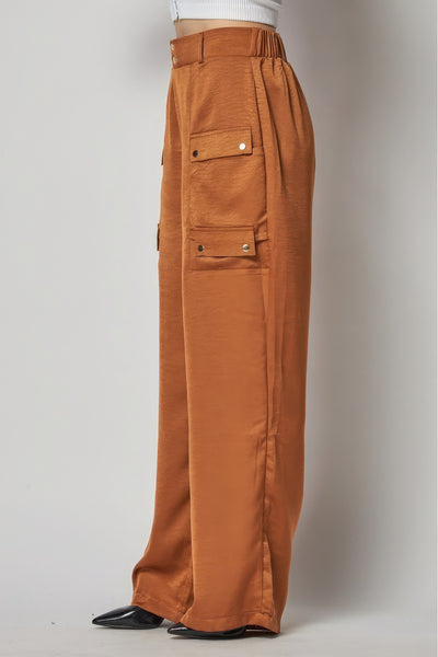 Vanesa Satin Cargo Pant