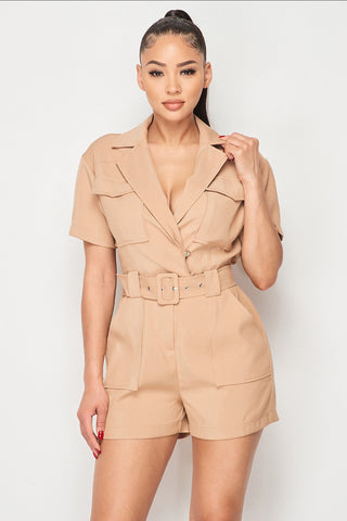 Leona Belted Romper