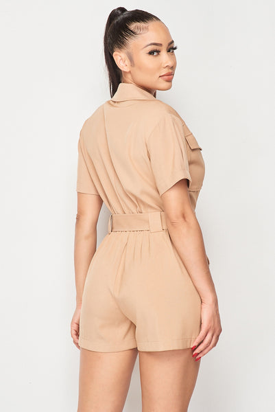 Leona Belted Romper